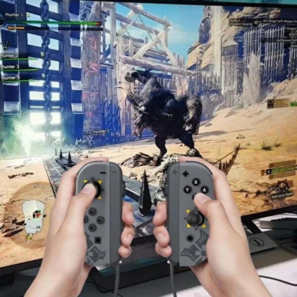 Cosmostech NS Switch Uyumlu 2'li J-C Joycon PAD Controller Gamepad Oyun Kolu Siyah Desenli