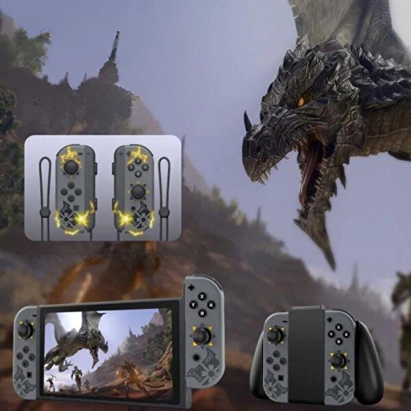 Cosmostech NS Switch Uyumlu 2'li J-C Joycon PAD Controller Gamepad Oyun Kolu Siyah Desenli