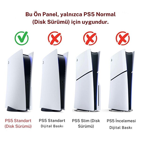 Cosmostech PS5 CD Sürüm Uyumlu Spider - Man 2 Desenli Konsol Faceplate Shell Covers Kapakları