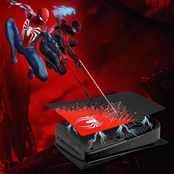 Cosmostech PS5 CD Sürüm Uyumlu Spider - Man 2 Desenli Konsol Faceplate Shell Covers Kapakları