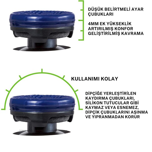 Cosmostech Kontrolfreek OMNI PS5/PS4 Uyumlu Analog Başlık Thumbsticks - Performans Yükseltici ve Koruyucu
