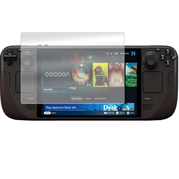 Engo Steam Deck 7 inç Mat Ekran Koruyucu Şeffaf Oyun Konsolu