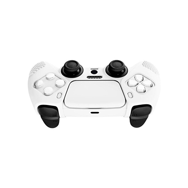 Cosmostech PS5 Controller Joystick Oyun Kolu Gamepad Uyumlu - Silikon Koruyucu Cover Beyaz
