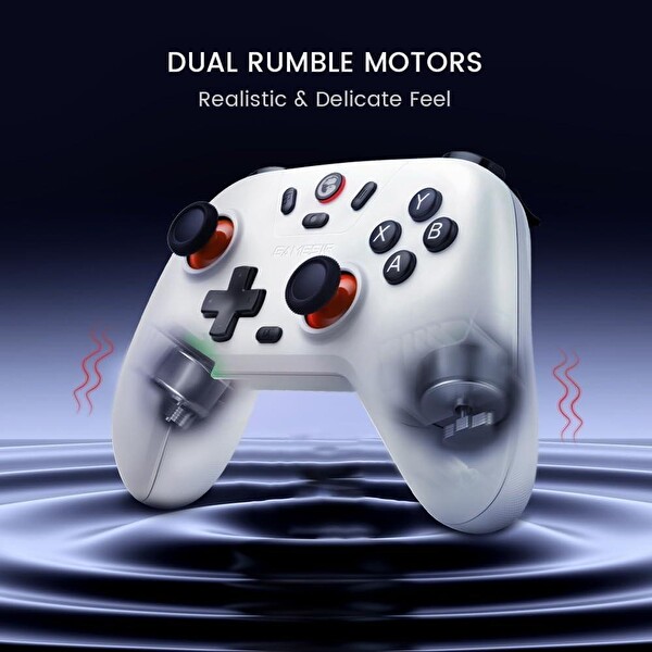 Gamesir Nova Lite Hall Effect 2.4G Wireless Nintendo Switch - Windows PC - Steam Deck - Android - Ios Beyaz Controller