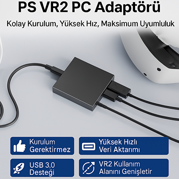 Cosmostech PS VR2 Uyumlu Pc Adaptörü – Windows İçin PS5 Sanal Gerçeklik Bağlantı Aparatı