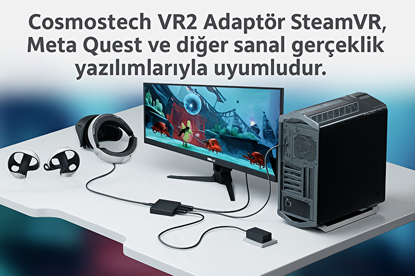 Cosmostech PS VR2 Uyumlu Pc Adaptörü – Windows İçin PS5 Sanal Gerçeklik Bağlantı Aparatı