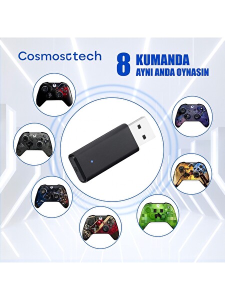 Cosmostech 2334 Xbox PC Uyumlu Kablosuz Oyun Alıcısı Adaptörü