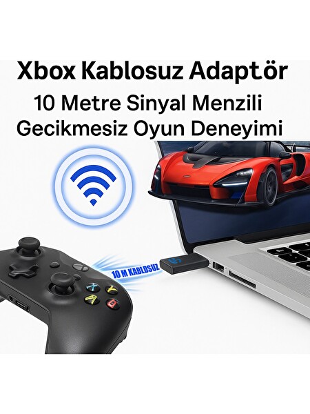 Cosmostech 2334 Xbox PC Uyumlu Kablosuz Oyun Alıcısı Adaptörü