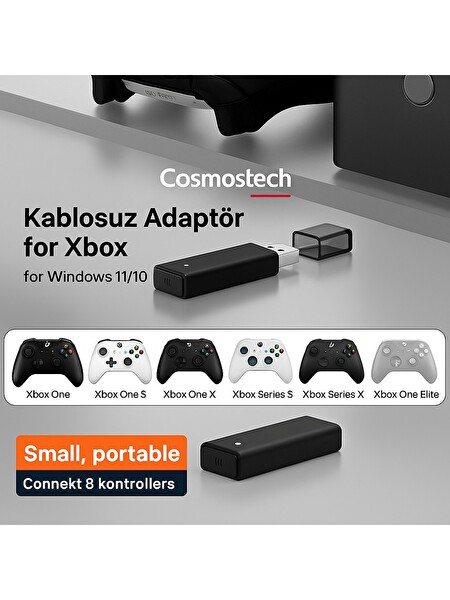 Cosmostech 2334 Xbox PC Uyumlu Kablosuz Oyun Alıcısı Adaptörü