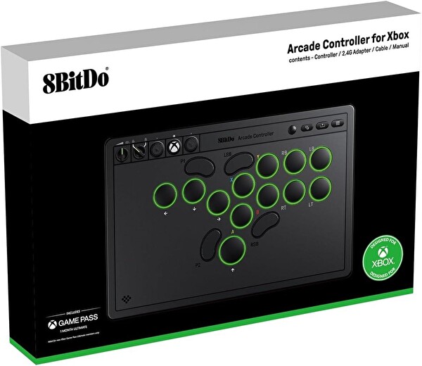 8bitdo All-Button Xbox Series - Xbox One Series Ve PC Uyumlu Arcade Stick Kablosuz Siyah