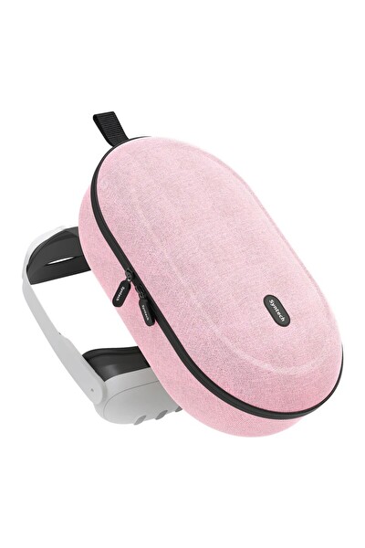Syntech Medium Sert Taşıma Çantası Meta Quest 3S 3 Oculus Quest 2 Uyumlu Pembe M42-PM