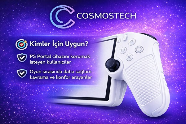 Cosmostech PS Portal İçin Silikon Koruyucu Kılıf Beyaz