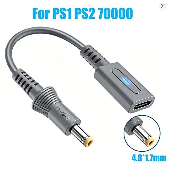 Konsolplus PS1 PS2 70000 Sega Drive 2 Genesie 2 için Şarj Kablosu Çevirici TYPE-C Dönüştürücü