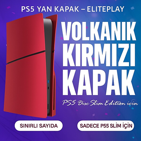 Cosmostech Playstation 5 Slim Faceplate Kapak Seti - Kırmızı