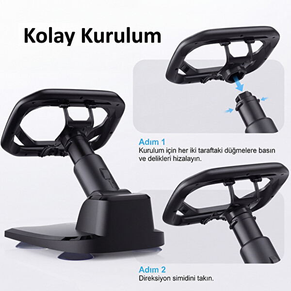 Dossimo PS5-D1 DualSense - DualSense Edge Uyumlu Yarış ve Oyun Direksiyonu