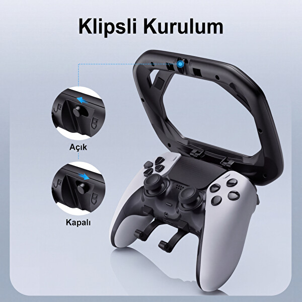 Dossimo PS5-D1 DualSense - DualSense Edge Uyumlu Yarış ve Oyun Direksiyonu