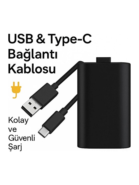 Cosmostech Xbox Series X/S One One S Uyumlu Batarya Şarj Kiti (İthalatçı Garantili)