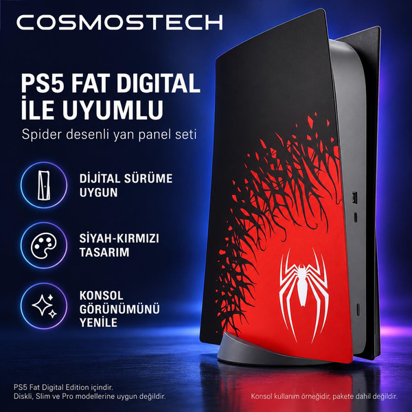 Cosmostech PS5 Fat Digital Edition CS5-024 Konsol Koruyucu Kapak Seti Yan Panel Faceplate Spi (İthalatçı Garantili)