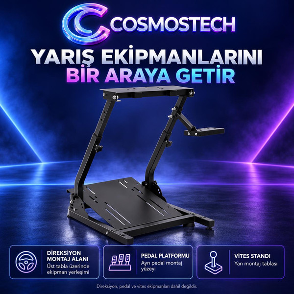 Cosmostech CS-231 Katlanabilir Direksiyon Pedal - Vites Standı (İthalatçı Garantili)