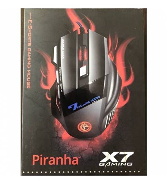 Piranha X7 Siyah Kablolu Oyuncu Mouse