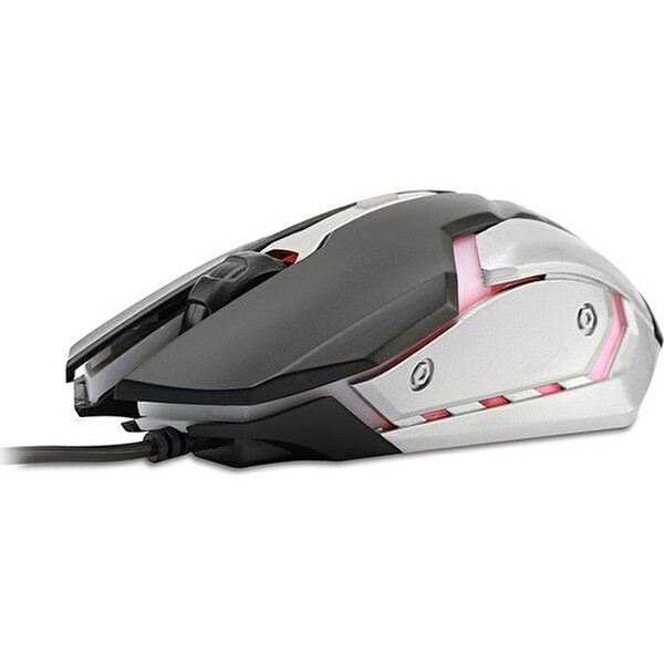Everest SM-G72 USB Işıklandırmalı Gümüş - Siyah Oyuncu Mouse