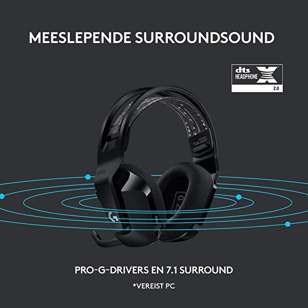 Logitech G G733 981-000864 Kablosuz 7.1 Surround Ses Siyah Oyuncu Kulaklığı