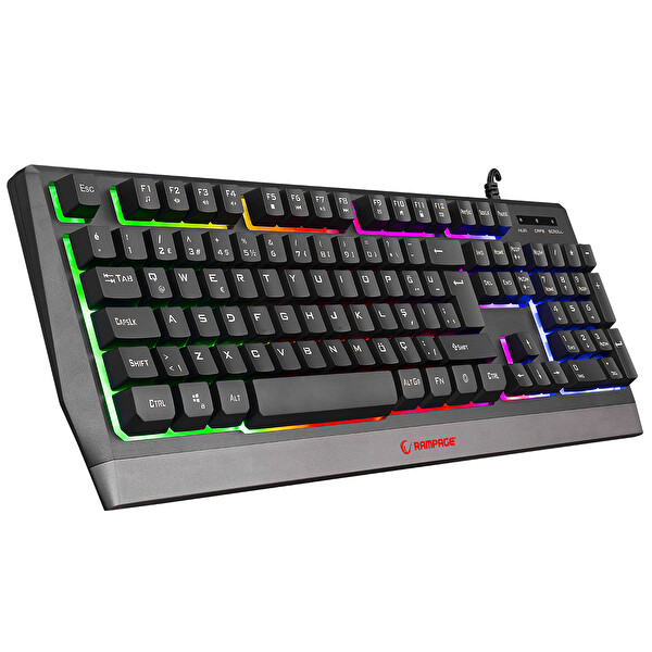 Rampage KB-R52 Style Q Rainbow Aydınlatmalı Siyah Gaming Oyuncu Klavyesi