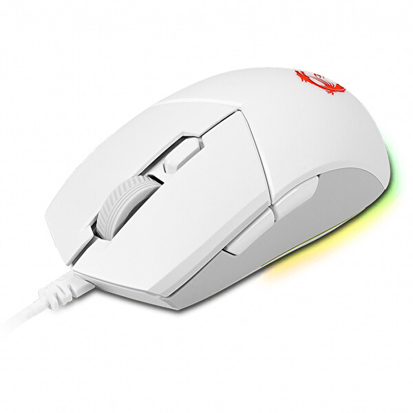 MSI Clutch GM11 White 5000 DPI 6 Tuş RGB Optik Kablolu Beyaz Gaming Mouse
