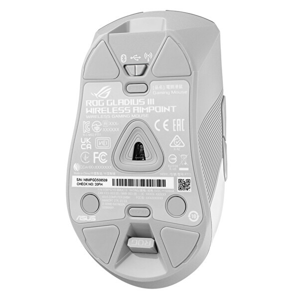Asus ROG Gladius III Wireless Aimpoint Kablosuz Beyaz Gaming Mouse