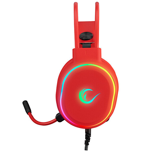Rampage Rogue USB 7.1 RGB Ledli Gaming Esnek Mikrofonlu Kırmızı Oyuncu Kulaklığı