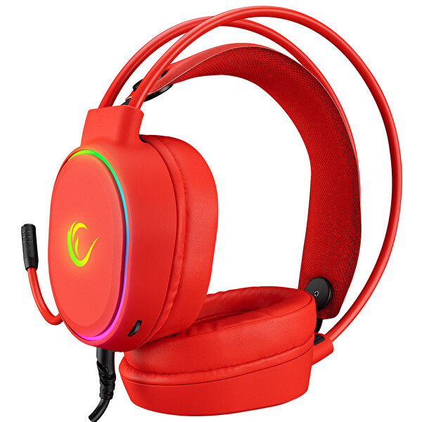 Rampage Rogue USB 7.1 RGB Ledli Gaming Esnek Mikrofonlu Kırmızı Oyuncu Kulaklığı