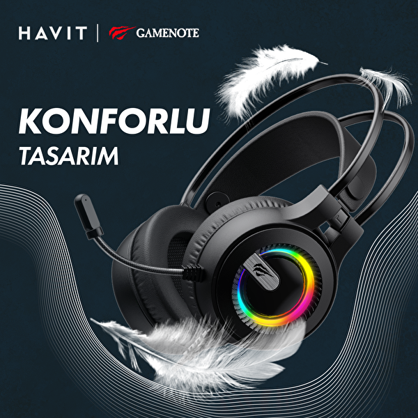 Havit Gamenote H2040D 3.5MM Jack-USB RGB Aydınlatmalı Mikrofonlu Gaming Oyuncu Kulaklığı