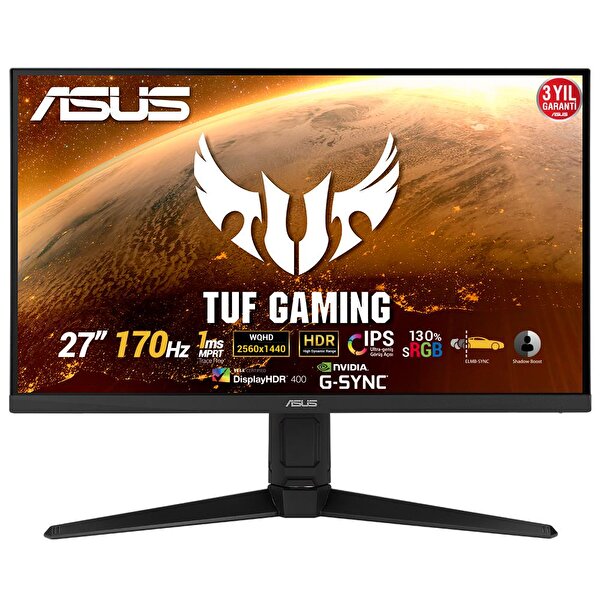 Asus Asus TUF Gaming VG27AQL1A 27" 1 MS 170 Hz HDMI+Display G-Sync FreeSync 2K IPS LED Oyuncu Monitörü