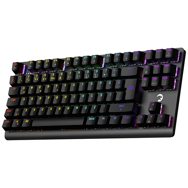 Gamepower Eva 7 60M Mekanik 2.4 GHz Bluetooth Blue Switch Türkçe Q 88 Tuş USB RGB Gaming Klavye