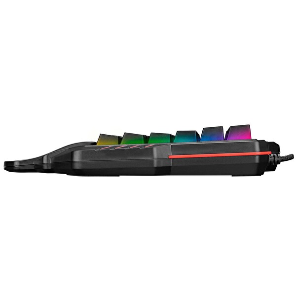 Rampage Miracle K1 USB LED Aydınlatmalı Q 35 Tuşlu Siyah Mini Gaming Klavye