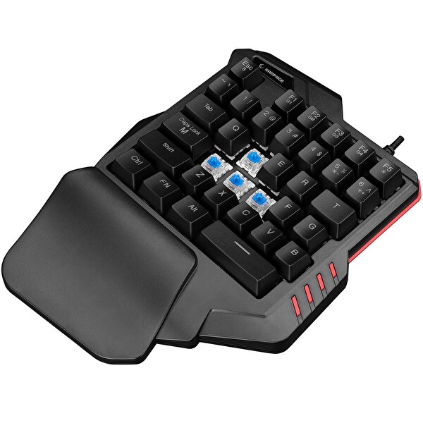 Rampage Miracle K1 USB LED Aydınlatmalı Q 35 Tuşlu Siyah Mini Gaming Klavye