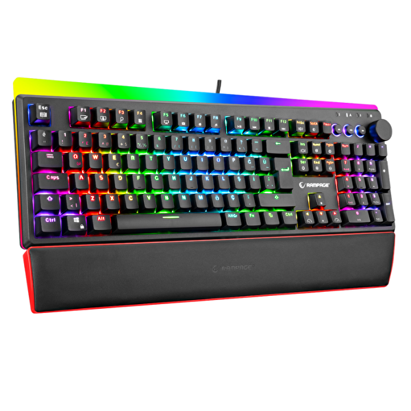 Rampage KB-R97 X-Tracer RGB Red Switch TR Siyah Gaming Oyuncu Klavyesi