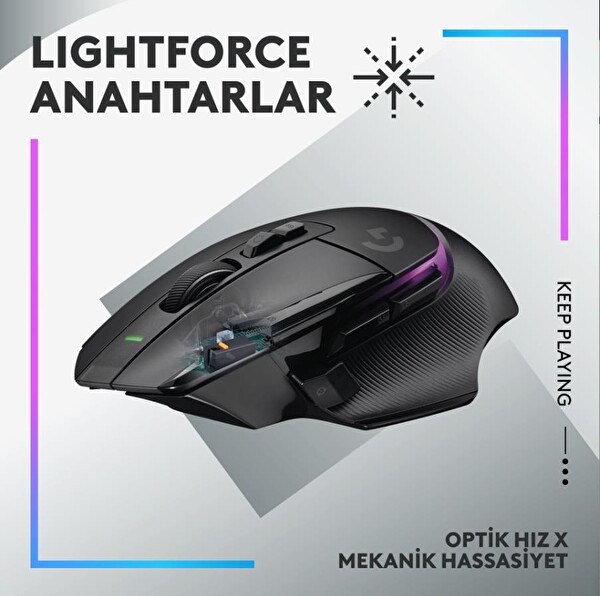 Logitech G 502 X Plus Hero Siyah Kablosuz Oyuncu Mouse