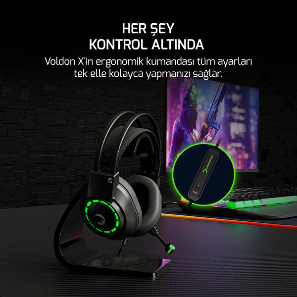 Gamepower Voldon X Enc 3.5 MM Jak Siyah Gaming Kulaklık