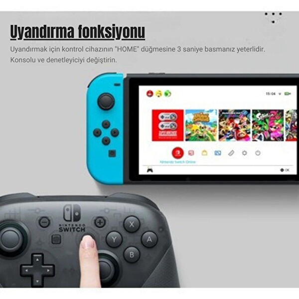 Nintendo Switch Pro Controller Siyah Oyun Kolu