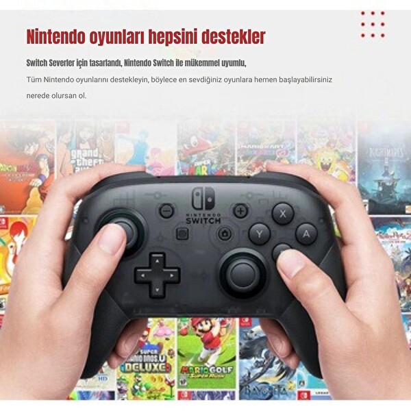 Nintendo Switch Pro Controller Siyah Oyun Kolu