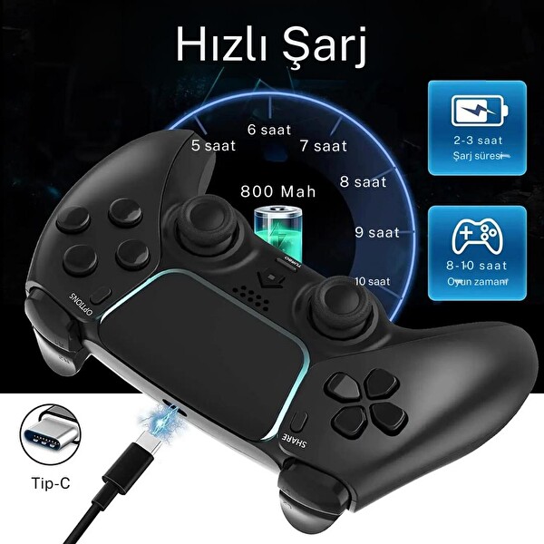 Cosmostech PlayX PS4-PC-Android TV- TV Box Mobil Uyumlu Kablosuz Controller Gamepad Oyun Kolu Army Kamuflaj