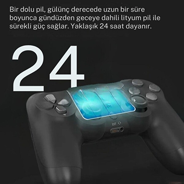Cosmostech Ps4 ve PC Uyumlu Dualshock 4 Kablosuz Joystick Wireless Oyun Kolu Gamepad Controller Siyah