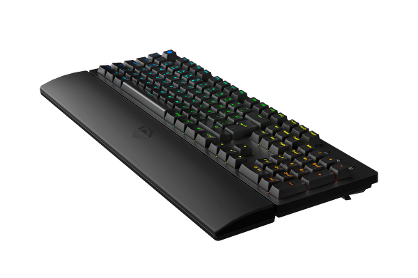 Pusat Rapid Ultra Tam Boyutlu Monster Tactile Red Switch 80 M Tıklama Kablolu Mekanik RGB Oyuncu Klavyesi Siyah