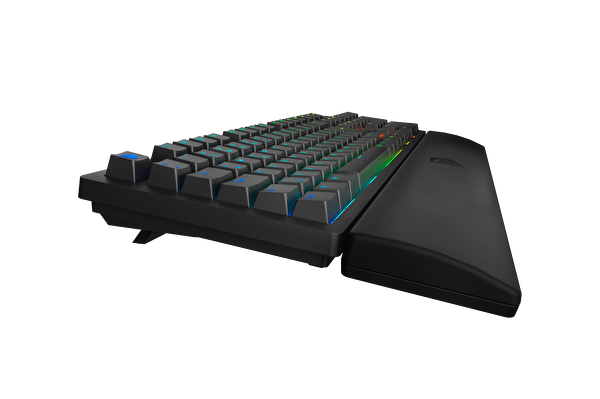 Pusat Rapid Ultra Tam Boyutlu Monster Tactile Red Switch 80 M Tıklama Kablolu Mekanik RGB Oyuncu Klavyesi Siyah