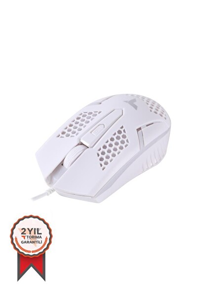 Torima TM-15 USB RGB Aydınlatmalı Kablolu Beyaz Oyuncu Faresi