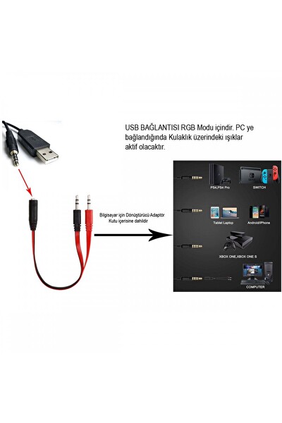 Pell M9000 Kablolu 3.5 MM Jack Usb Mikrofonlu Kulak Üstü Oyuncu Kulaklığı Siyah