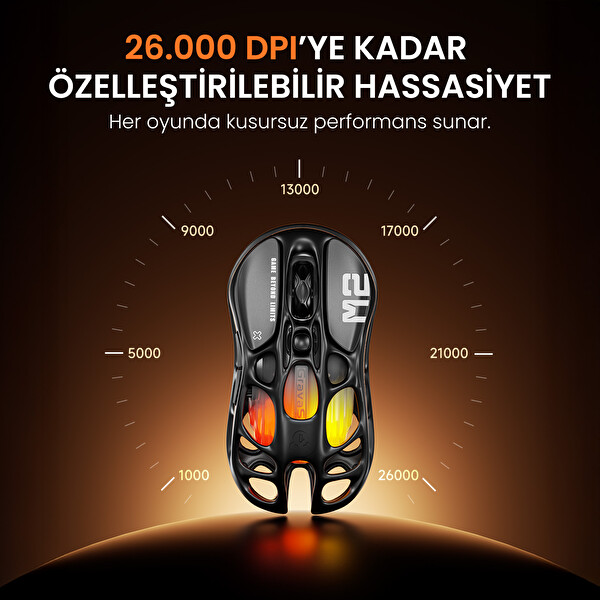 GravaStar Mercury M2 Siyah Kablosuz Gaming Mouse