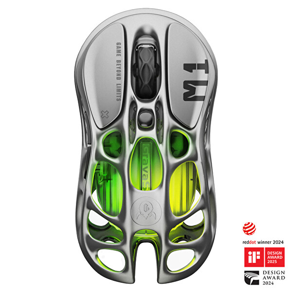 GravaStar Mercury M1 Pro Gri Süper Hafif Kablosuz Gaming Mouse