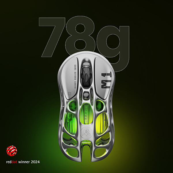 GravaStar Mercury M1 Pro Gri Süper Hafif Kablosuz Gaming Mouse
